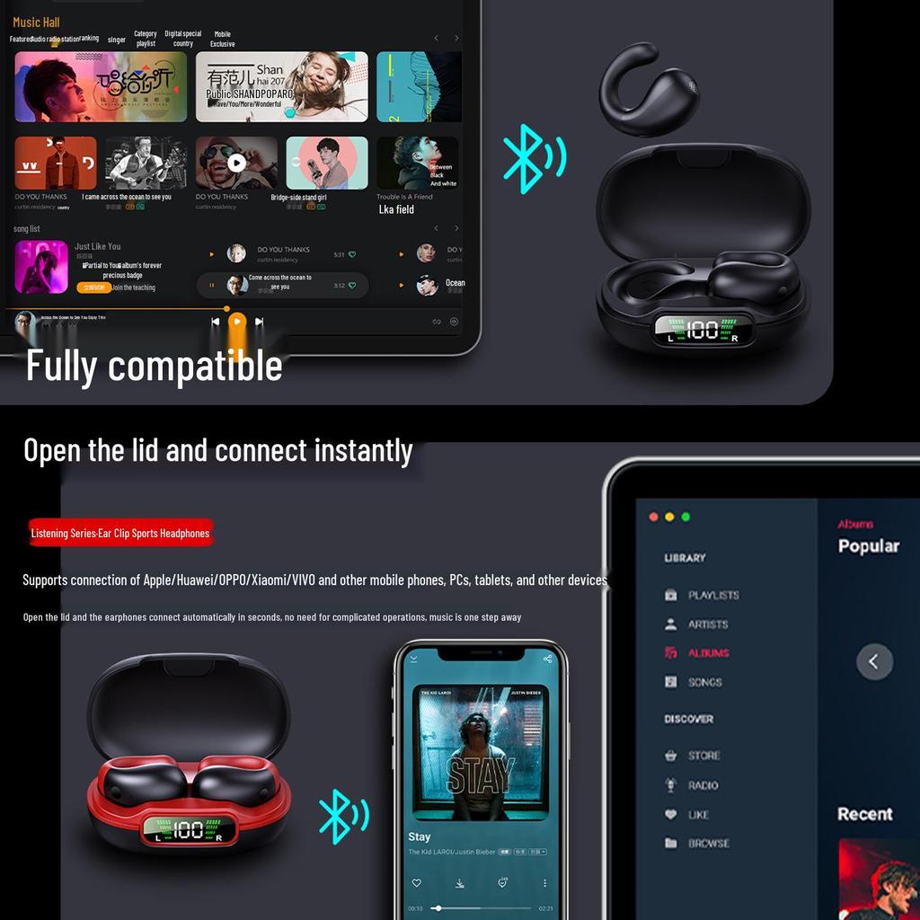 Q92 Sports In-Ear Noise-Canceling Bluetooth Headphones with Long Battery Life