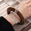 Chinese Retro Ethnic Style Wooden Bracelet with a High-end Feel Simple and Niche Solid Wood Element Bracelet Handmade Accessory