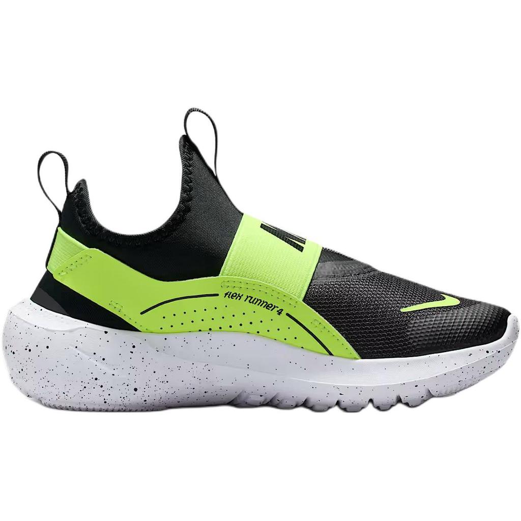 Nike Flex Runner 4 PS Black Volt Kids Sneakers White IF2894-003