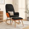 Day and Night - Day and Night Rocking Chair with Footrest Black Fabric