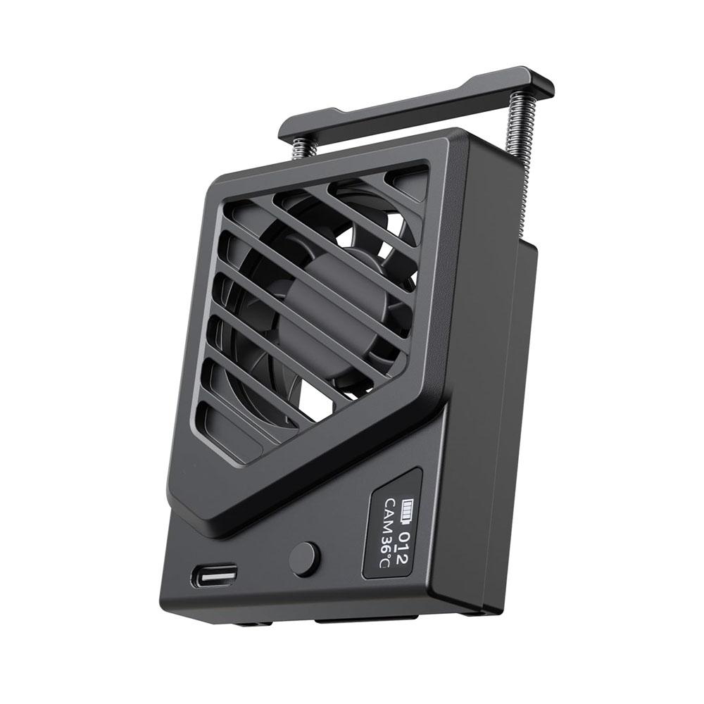 Black Camera Cooling Fan with Charging Cable Fit For Canon/Fujifilm/Nikon/Sony