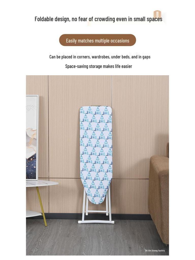 Reinforced Foldable Ironing Board with Handheld Rack - High-Grade Household Accessory