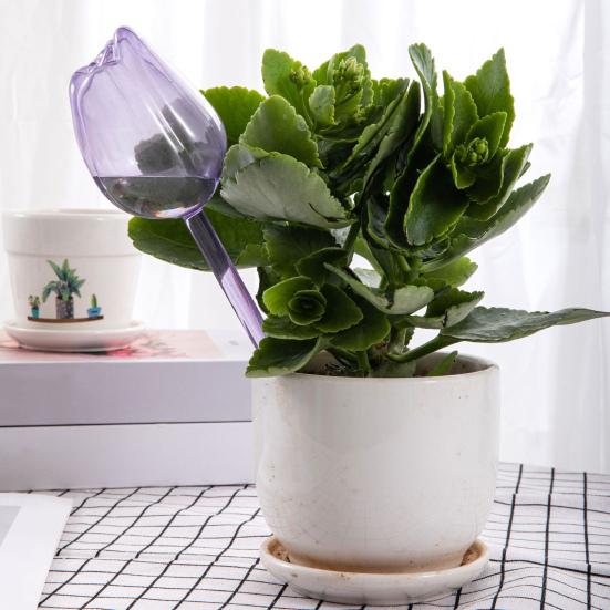 4 Pcs Tulip Self Watering Globes Planter Insert Automatic Watering Bulbs Reusable Plant Watering Spikes for Various Potted Plants
