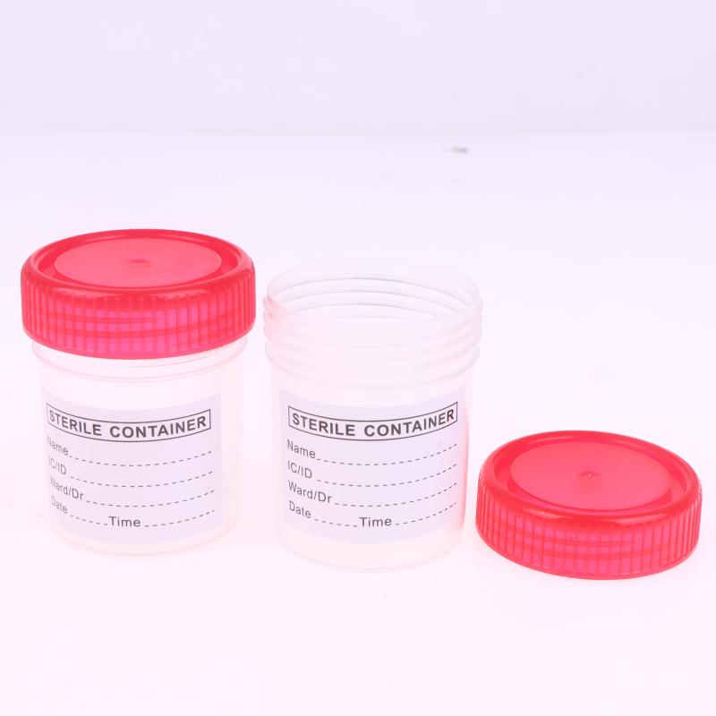 10/50Pcs 60Ml Plastic Cup Container Disposable Urine Collection Sample Cup Specimen Bottle Container With Tags