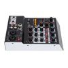 Sound Mixer USB MP3 Bluetooth Computer Input 4 Channel 48V Phantom Power Stereo DJ Mixer for Computer Recording Karaoke