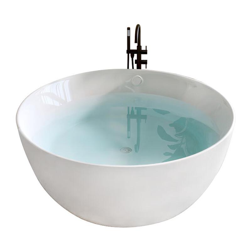 TLXT Large Round Freestanding Soaking Bathtub