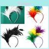 New Retro Rainbow Feather Headband For Kids Ideal For Halloween Parties And Celebrations