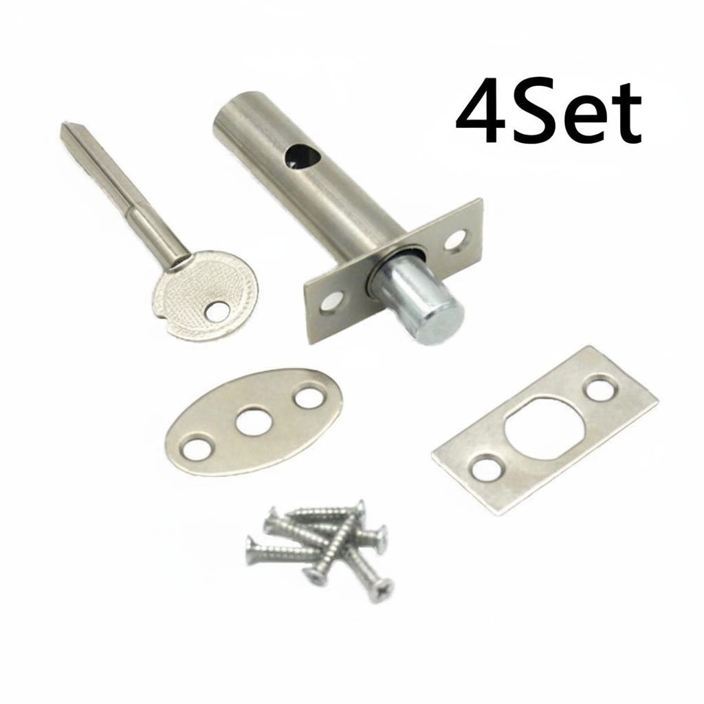 Core Hardware Pipe Tube Security Door Well Locks For Fireproof Escape Mortise Aisle Lock 1set NEW Steel Invisible Lock