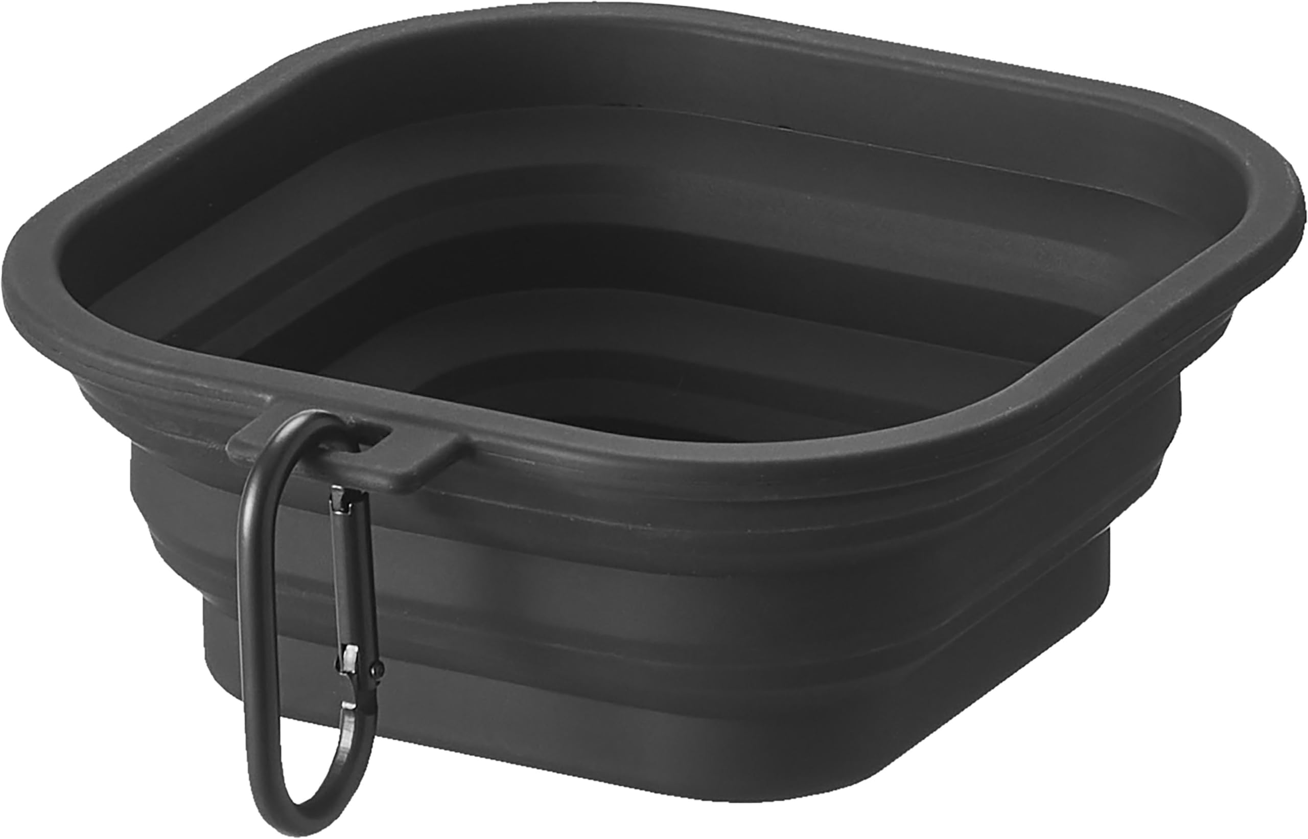 

Yamazaki Foldable Pet Food Bowl with Size Nooks Portable Water Dispenser with 10218 (Yamazaki Industries) Lid, S, Black, W13.7×D14.8×H1.8cm; чёрный