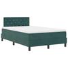 Box Spring Bed with Mattress Dark Green 120 x 190 cm Velvet
