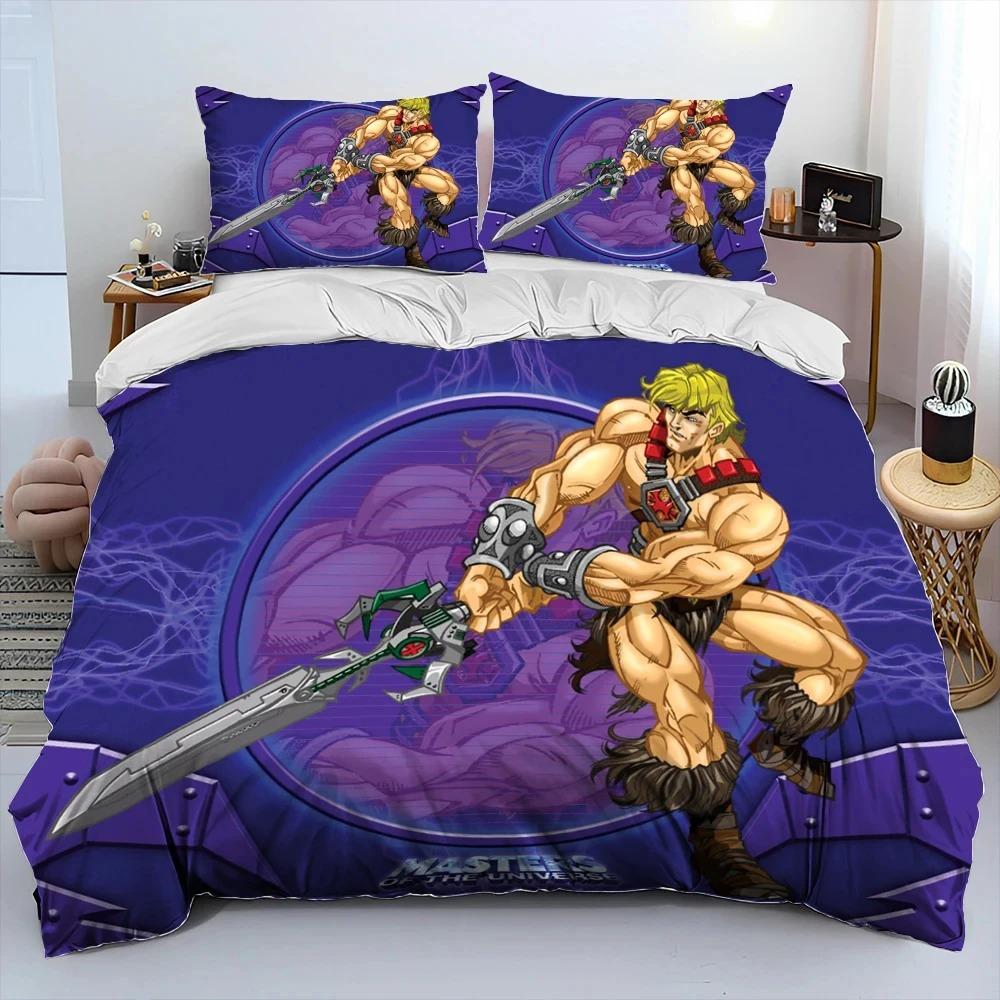 He Man As Well As the Masters of the Universe Comforter Bedding Set,Duvet Cover Bed Set Quilt Cover Pillowcase,Queen Size Bedding Set