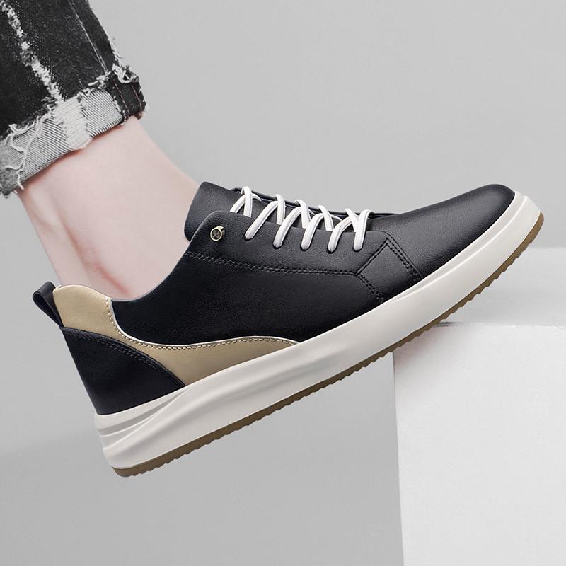 6cm 8cm Height Increasing Elevator Shoes Men Height Increase Shoes Genuine Leather Man Sneakers Taller Casual Board Shoes 2024