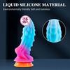 Adult Toy Anal Plug Sex Toy Liquid Silicone Shaped Dildo Colorful Night Light Anal Expansion Dildo