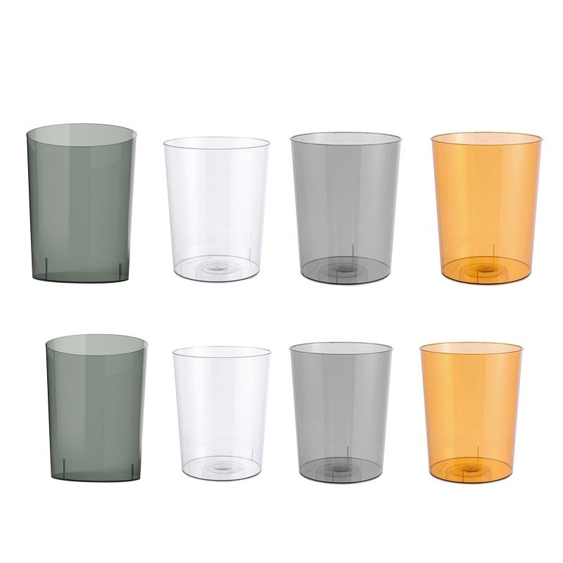 Light Luxury Transparent Trash Can Large Capacity Dustbin Garbage Bucket for Bathroom Kitchen Office Waste Paper