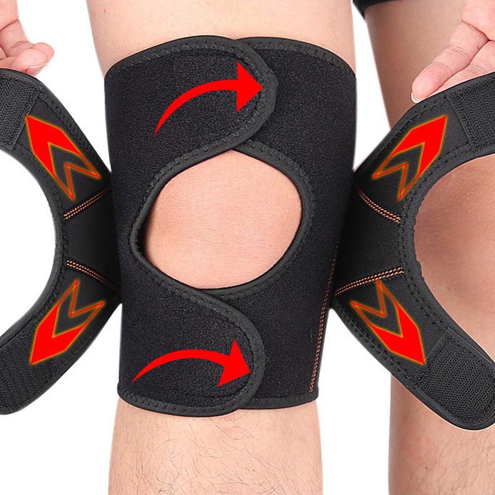 1Pcs Adjustable Compression Knee Brace for Knee Pain Relief Knee Brace for Working Out, Running, Open Patella Support