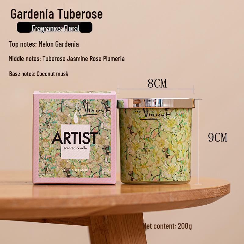 

Gardenia Scented Candle Gift Box - Perfect Fragrance Ornament for Bedroom, Hotel, or as a Souvenir or Birthday Gift for Best Friend. 200g