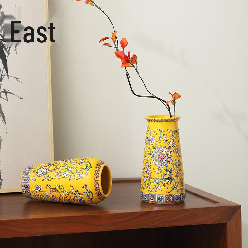 Neue chinesische Stil Emaille Keramik Blumenvase