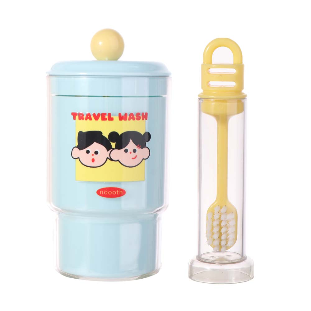 Built-In Toothbrush Teeth Brushing Cup creative Rinsing Cup Travel Toileting Set  Camping