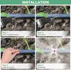 300 pcs  Misting Nozzles  90° 180° 360° Irrigation Nozzles for Garden, Plant, and Lawn Watering Systems   Barbed Refraction Atomizing Drippers