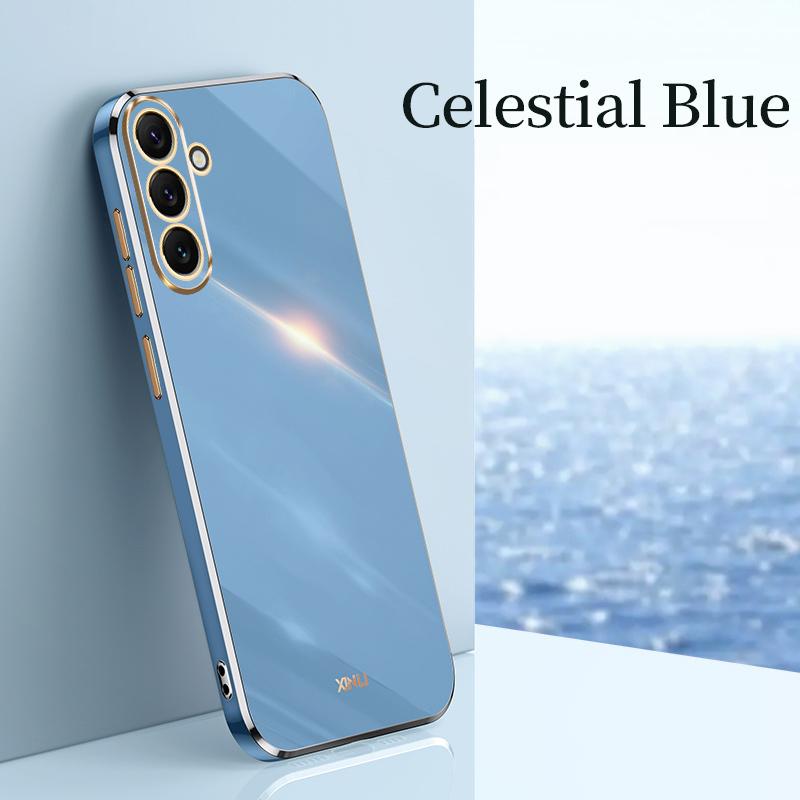 Bling Square Plating Soft Case For Samsung Galaxy A54 A14 A04 A23 A33 A53 A73 A13 A22 A32 A52 M23 M32 M33 S20 S21 S22 S23 Ultra Plus Silicone Cover