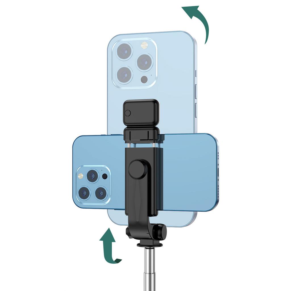 Live Video Tripod Selfie Stick Stainless Steel Telescopic Folding Portable Selfie Rod with Remote Control