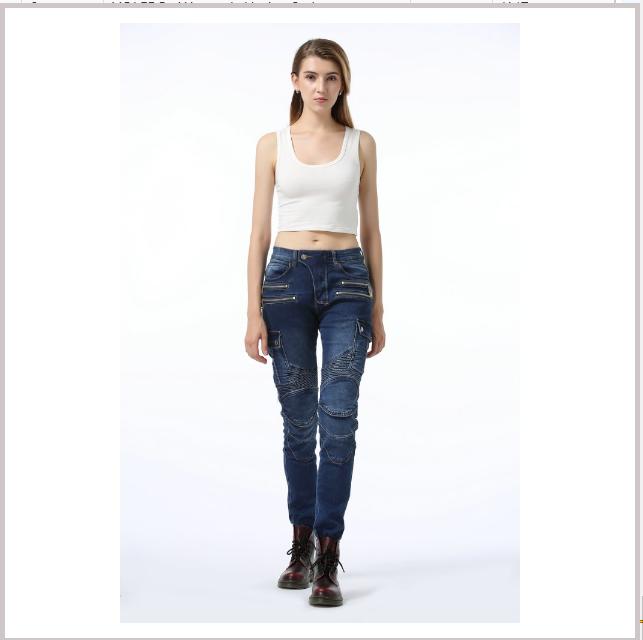 LOONG+BIKER+Women's Harley Style Jeans+Motorcycle Cycling Casual Motorcycle Racing Anti Drop Pants