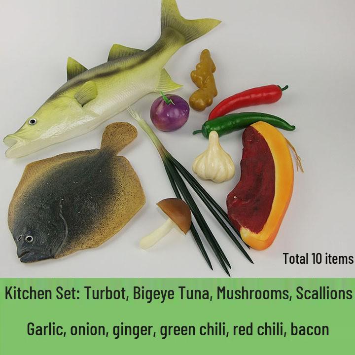 Artificial Vegetable Set: Eggplant, Cabbage, Cucumber, Celery, Spinach - Kitchen Decoration