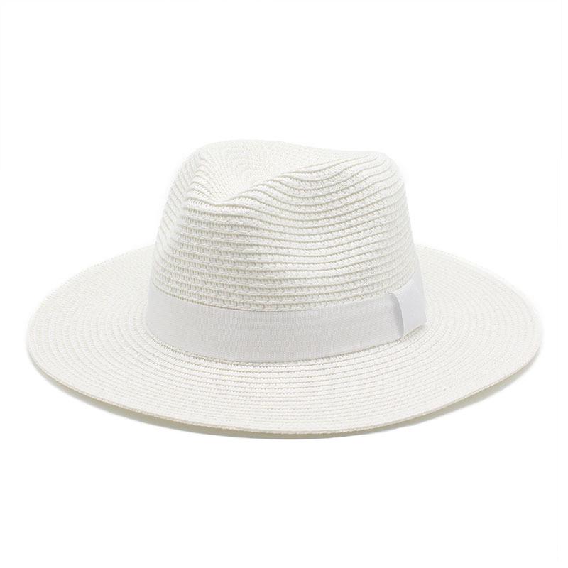 Unisex Summer Panama Sun Hat - Fashionable Straw Braid Fedora for Outdoor and Beach Wear.