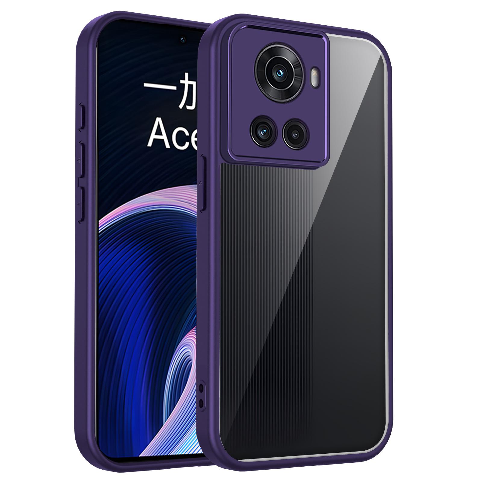 

Чохол для Oneplus 10R CPH2411 з повітряною подушкою, ударостійкий, силіконовий TPU бампер, прозора матова задня кришка, жорсткий чохол для телефону для Oneplus10R 5G Pc + tpu&OnePlus 10R фіолетовий