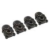 4Pcs RC Knuckle Cover Brass High Strength Rust Resistant RC Axle Gear Cover for FMS 1 24 FCX24 RC Crawler Black