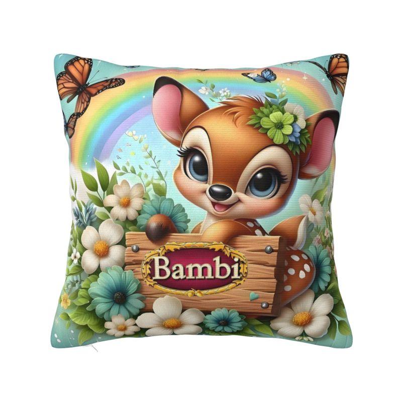 Custom Disney Film Bambi Cartoon Luxury Pillow Cover Living Room Decoration Anime Deer Cute Car Cushion