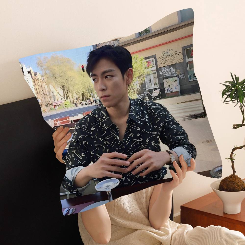 Korean Celebrity Singer T-TOP Pillow Cover Sofa Cushion Cover Home Room Decoration Children Gift