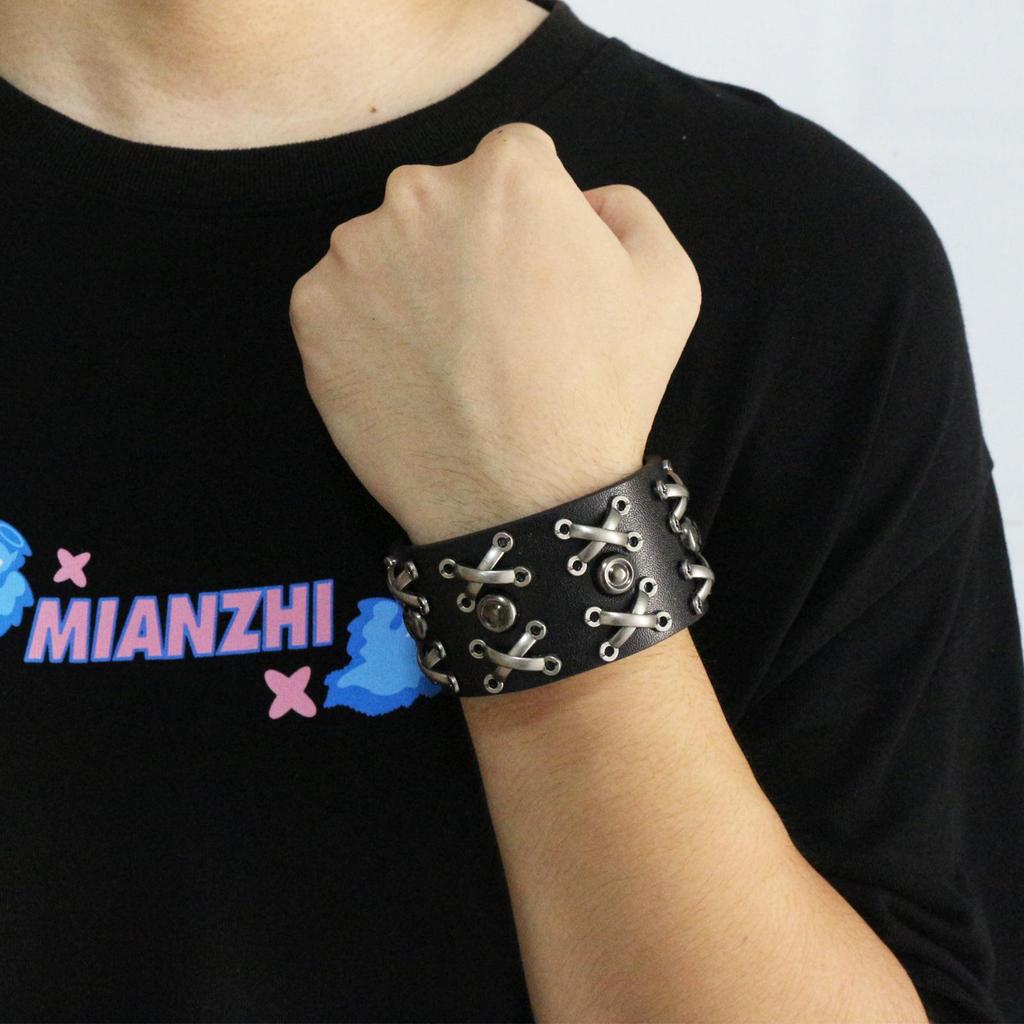 Europäisch-Amerikanisches Punk Retro Nieten Lederarmband - Hip Hop Rock Accessoire