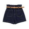 Summer European & American Women's Belted Casual Denim Shorts