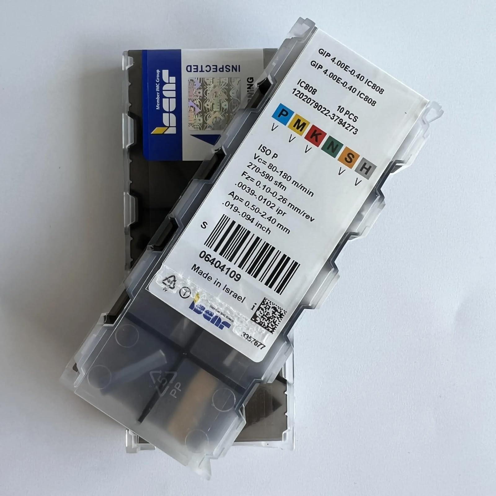 

ISCAR / GIP4.00E-0.40 IC808 /Industrial indexable Carbide Inserts 10 PCS