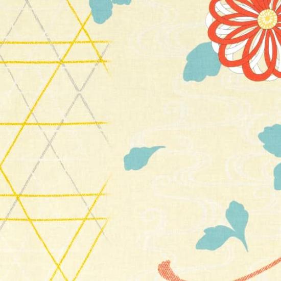 Musubi Furoshiki 150 Formal Wear Wrapping Chrysanthemum Yellow 150cm Cotton
