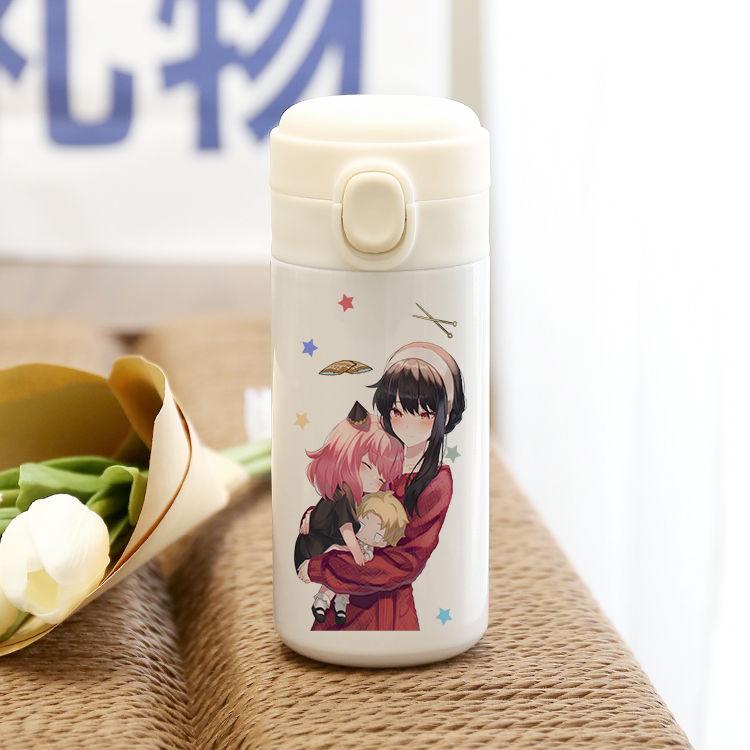 SPY×FAMILY Co-named Thermal Cup Japanese Animation Around Male and Female Students Jump Cover Water Cup Two-dimensional Gift