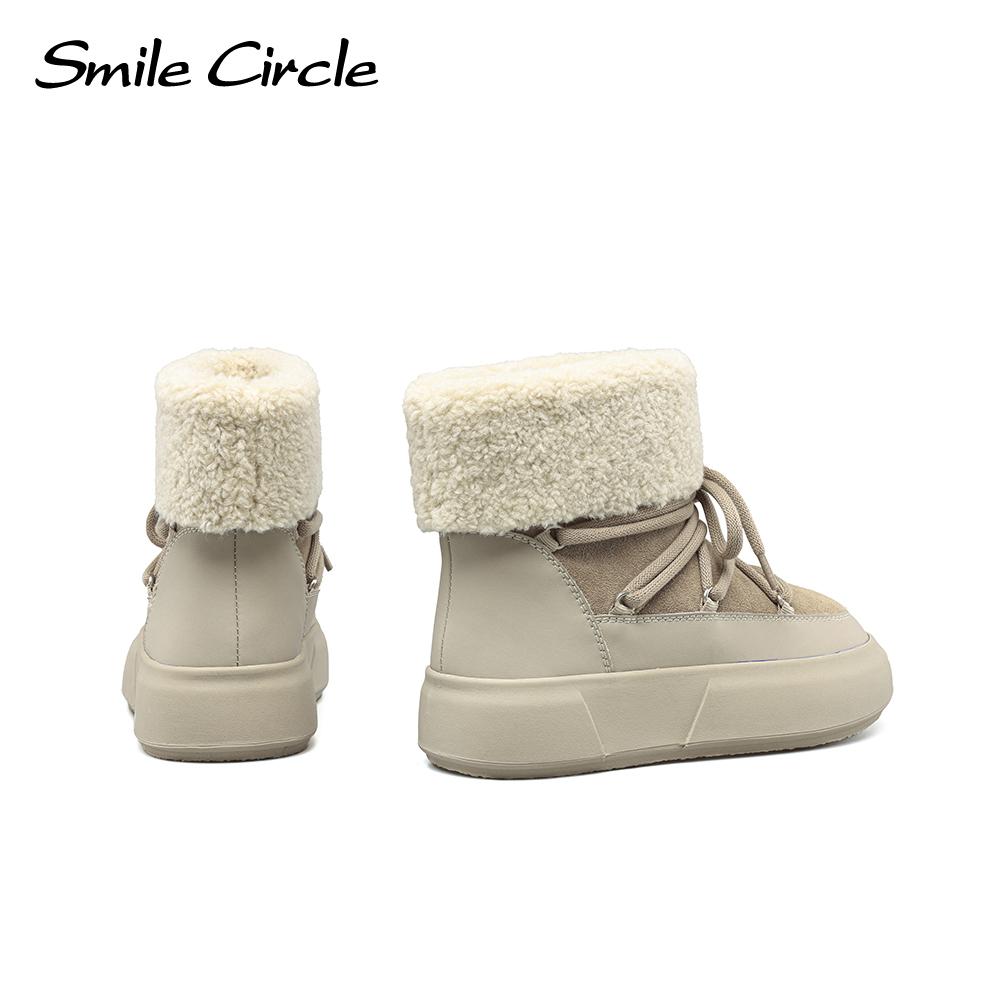 Cheap Snow Boots Women Winter Round Toe Plush Ankle Boots Warm Platform ...
