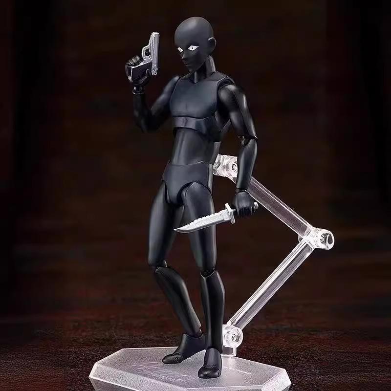 14cm Detective Conan Hanzawa Makoto Multiple Accessories Black Anime Figure Model Statue Fans Collection Desktop Ornament Toys