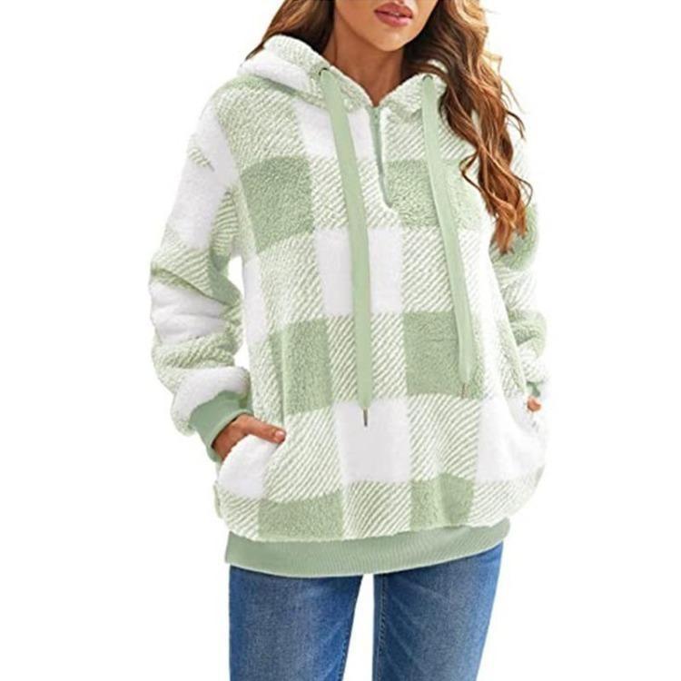 Fashion Women Loose Casual Thin Zipper Hooded Sweatshirt Long Sleeve Top Large Size Jacket