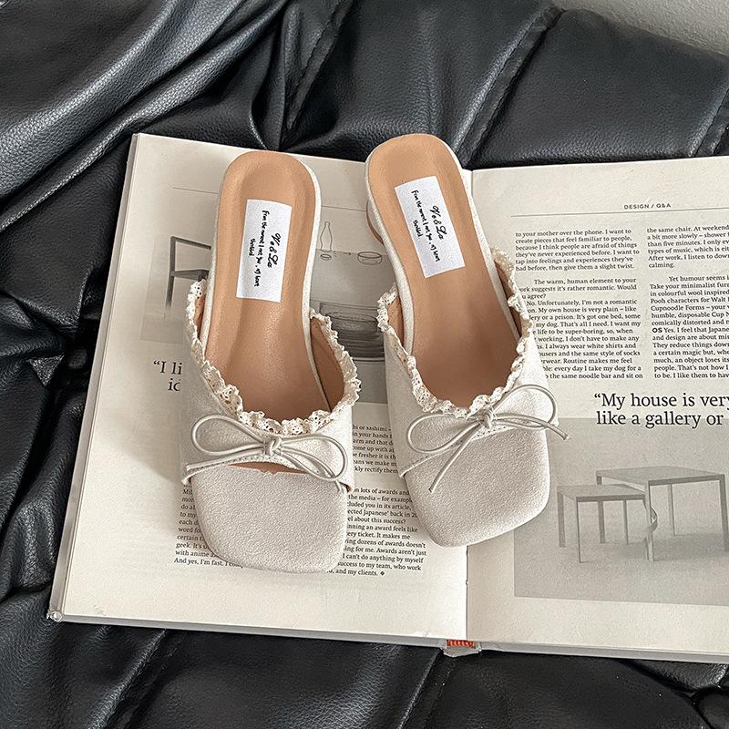 Beautiful cool slippers women's summer wear fashion temperament versatile high heels women's shoes great-looking slippers