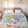 Sanrio Cartoon Print Throw Blanket Soft Cozy Nap Blanket for Sofa Bed Camping Travel Ideal Festival Birthday Gift for Kids