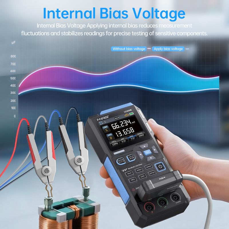 FNIRSI LC1020E Hochpräziser Digitaler Brücken-LCR-ESR-Tester Widerstand Kapazität Induktivität Elektronische Bauelementemessung