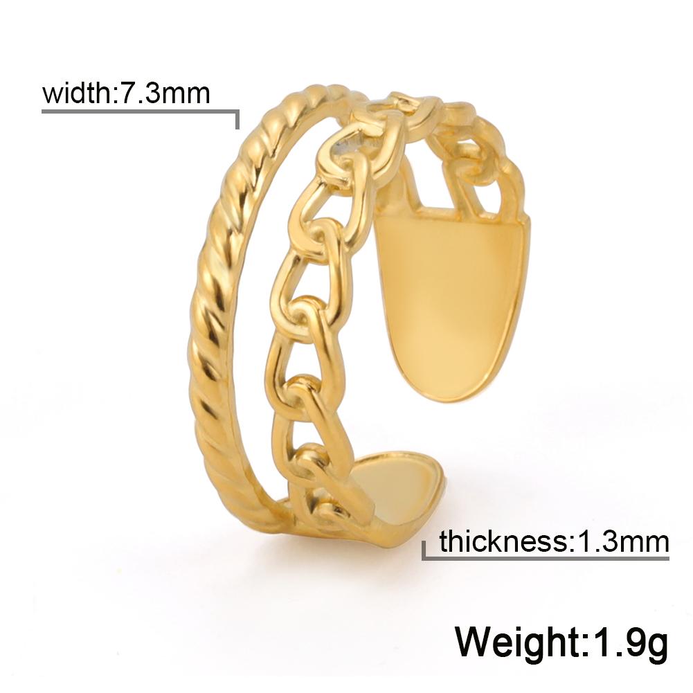 COOLTIME Women Ring Stainless Steel Adjustable Gold Color Finger Rings Mother Day Wedding Jewelry Gift 2025