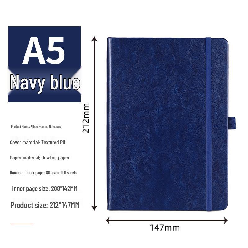 A5 Custom Ribbon Hardcover Notebook for Students and Professionals