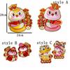 Chinese Style Snake Year Wall Stickers Cartoon Fu Character Sticker New Year Door Sticker  Room