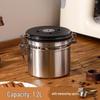 Airtight Stainless Steel Coffee Bean Storage Jar with Measuring Spoon