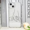 Warm Family Holding Hands Couple Phone Case for IPhone 16 11 12 13 14 15 Pro Max 7 8Plus 16E X XS Clear Soft Cover Abstract Line