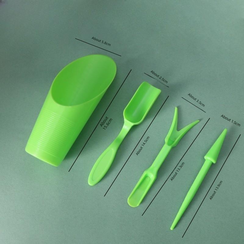 Garden Tools Succulents Shovel Seedling Transplanter Punching Tool Gardening Supplies Color Plastic Tool Four-piece Set