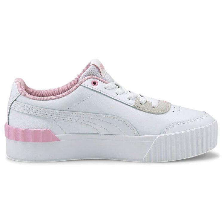 PUMA Carina Lift Casual Board Shoes White/Pink Women's 373031-10